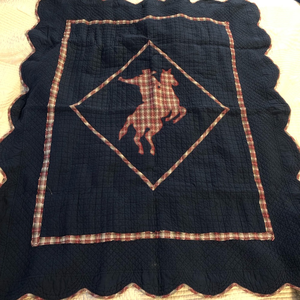 Quilted throw and pillow